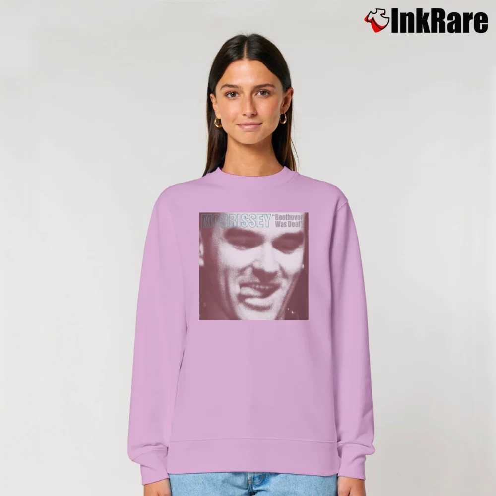 Women’s morrissey beethoven was deaf alternative music Relaxed Sweatshirt in light pink | Soft, Laid-Back Vibe
