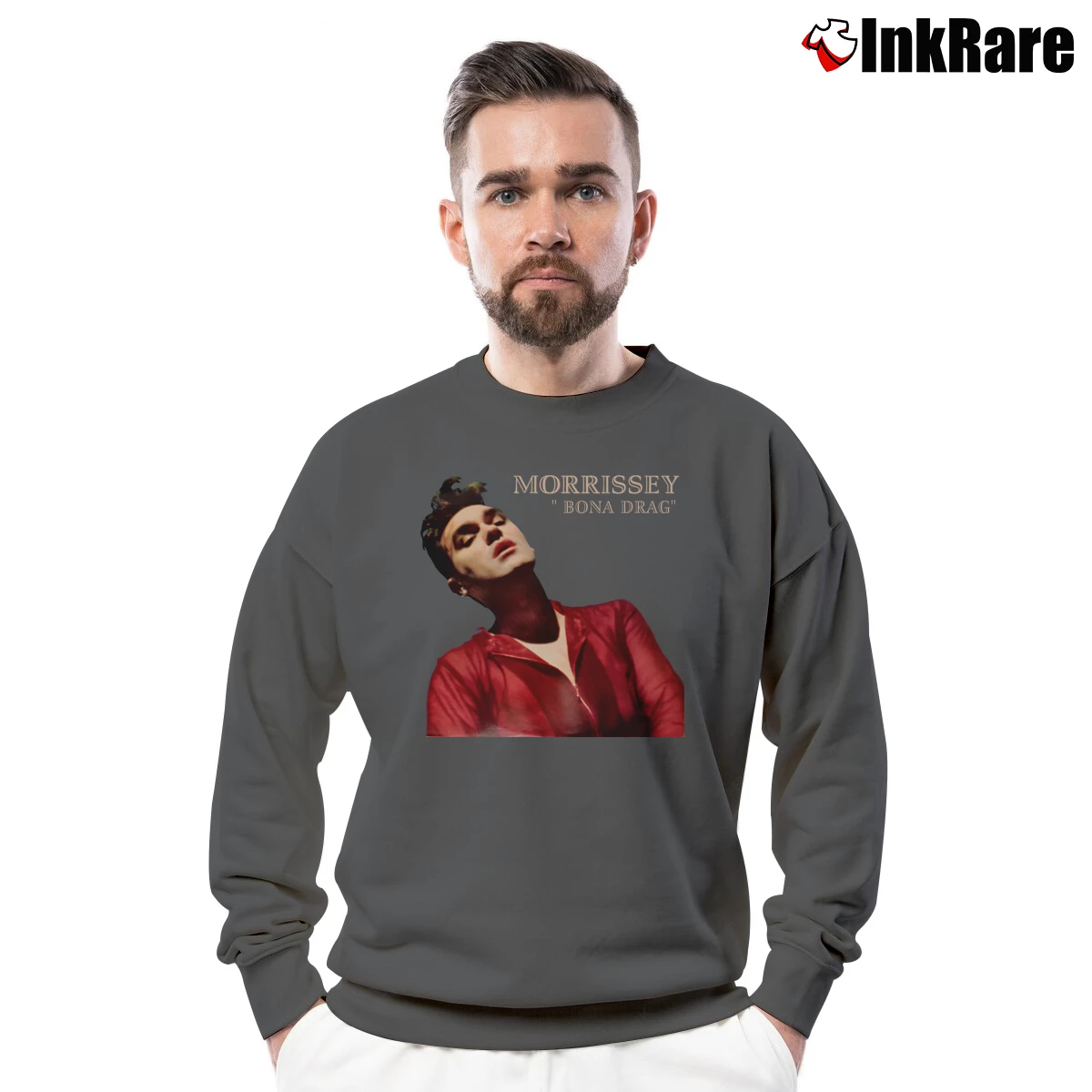 Morrissey Bona Drag Men’s Crewneck Sweatshirt in charcoal – Soft & Durable Men’s Morrissey Bona Drag Crewneck Sweatshirt in charcoal | Cozy Fabric, Clean Style