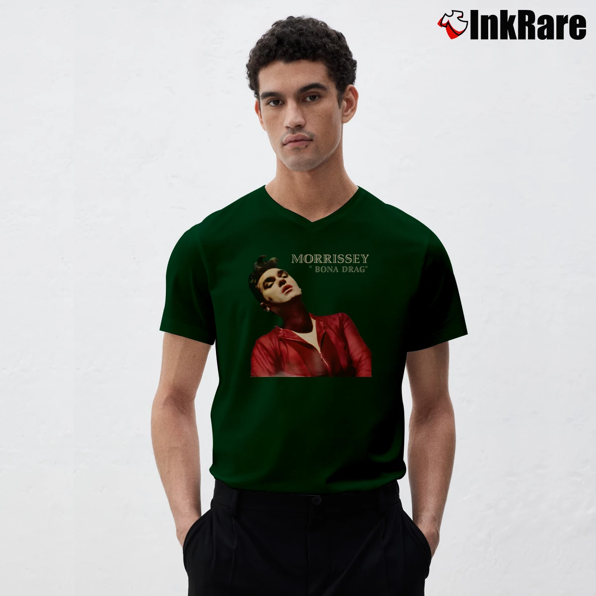 Morrissey Bona Drag Men’s V-Neck Tee in forest green – Modern Essential Men’s Morrissey Bona Drag V-Neck Tee in forest green | Sharp, Breathable, Everyday Staple