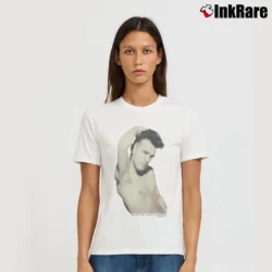 Women’s Morrissey The Smiths Motorcycle Au Pair Boy Signature T-Shirt in white | Soft, Flattering Fit