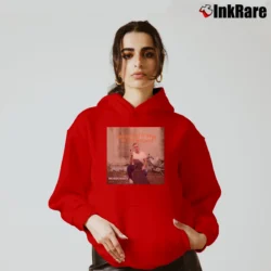 Women’s morrissey world peace is none of your business protest album Cozy Hoodie in red | Warm, Structured, Stylish