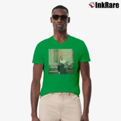 Men’s morrissey world peace is none of your business protest album V-Neck Tee in irish green | Sharp, Breathable, Everyday Staple