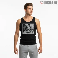 Mortal Kombat Cyber Smoke Robot Ninja Shirt on black tank top for men graphic tee