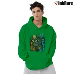 Men’s Mortal Kombat Dragonball Z Vegeta Goku Pullover Hoodie in irish green | Cozy, Durable, Modern Fit