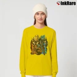 Women’s Mortal Kombat Dragonball Z Vegeta Goku Long-Sleeve Top in yellow | Sleek, Versatile, All-Season