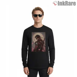 Mortal Kombat Kenshi Moonlight Samurai Warrior Shirt on black long sleeve shirt for men graphic tee