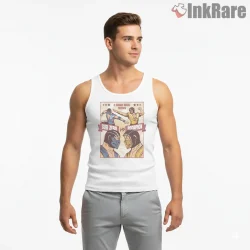 Mortal Kombat Lucha Libre Sub Zero Vs Scorpion Shirt on white tank top for men graphic tee