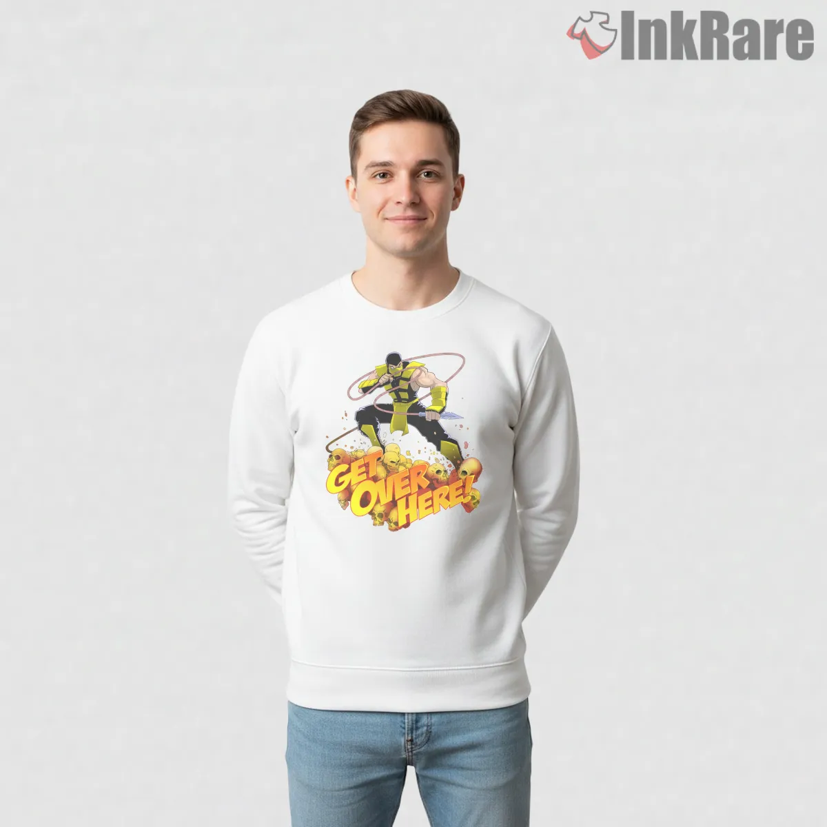 Mortal Kombat Scorpion Get Over Here Explosive Action Shirt Mortal Kombat Scorpion Get Over Here Explosive Action Shirt on graphic shirt for men graphic tee