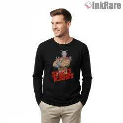 Mortal Kombat Shao Kahn Champion Warrior Pose Shirt on black long sleeve shirt for men graphic tee