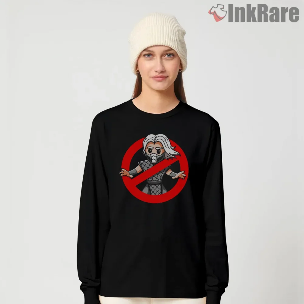 Mortal Kombat Smoke No Smoking Funny Parody Shirt on black long sleeve shirt for women graphic tee