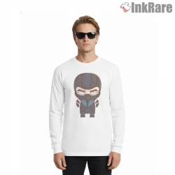 Mortal Kombat Sub Zero Chibi Mini Ice Warrior Shirt on white long sleeve shirt for men graphic tee