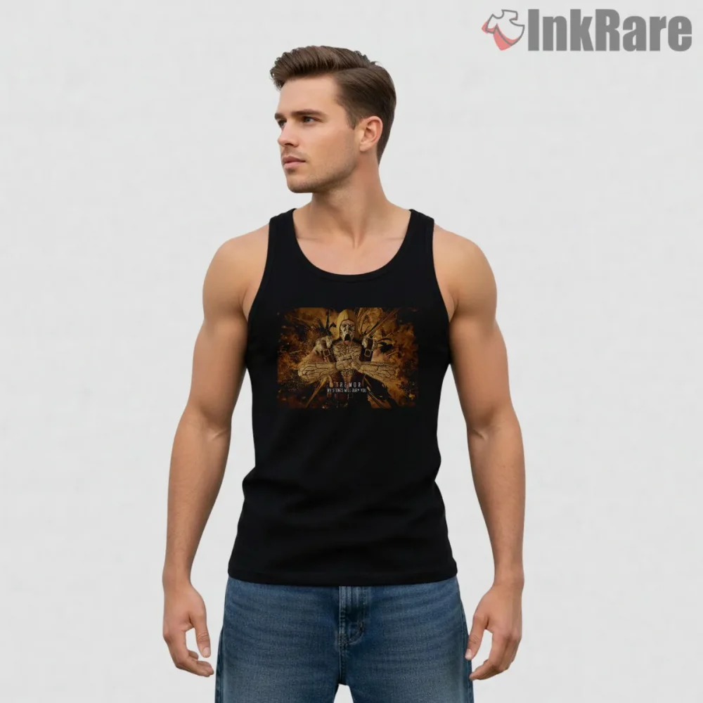 Mortal Kombat Tremor Earth Power Warrior Shirt on black tank top for men graphic tee
