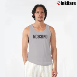 Men’s Moschino Printed Logo Fashion Tank Top in sport grey | Breathable, Active-Friendly Design
