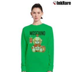 Women’s Moschino Teddy Bear Logo Long-Sleeve Top in irish green | Sleek, Versatile, All-Season