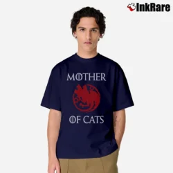 Men’s Mother Of Cat Game Of Thrones Inspired Classic T-Shirt in navy | Soft, Breathable Everyday Wear