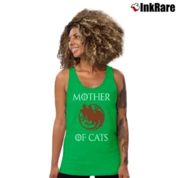Women’s Mother Of Cat Game Of Thrones Inspired Tank Top in irish green | Lightweight, Movement-Friendly