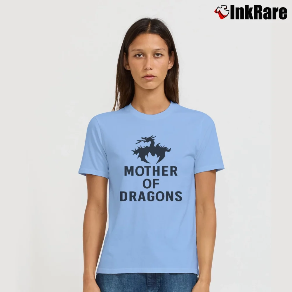 Women’s Mother Of Dragons Baby Dragon Matching Family Signature T-Shirt in light blue | Soft, Flattering Fit