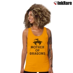 Women’s Mother Of Dragons Baby Dragon Matching Family Tank Top in orange | Lightweight, Movement-Friendly