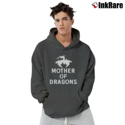 Men’s Mother Of Dragons Baby Dragon Matching Mom And Baby Pullover Hoodie in charcoal | Cozy, Durable, Modern Fit