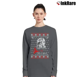 Women’s Mother Of Dragons Ugly Christmas Style Long-Sleeve Top in charcoal | Sleek, Versatile, All-Season