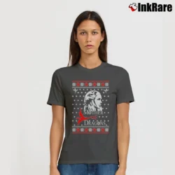 Women’s Mother Of Dragons Ugly Christmas Style Signature T-Shirt in charcoal | Soft, Flattering Fit