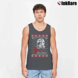 Men’s Mother Of Dragons Ugly Christmas Style Tank Top in charcoal | Breathable, Active-Friendly Design