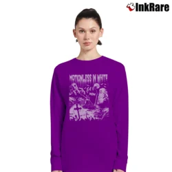 Women’s motionless in white graveyard shift metalcore band Long-Sleeve Top in purple | Sleek, Versatile, All-Season