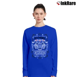 Women’s Moto Madness Graphic Long-Sleeve Top in royal blue | Sleek, Versatile, All-Season
