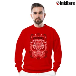 Men’s Moto Madness Graphic Crewneck Sweatshirt in red | Cozy Fabric, Clean Style
