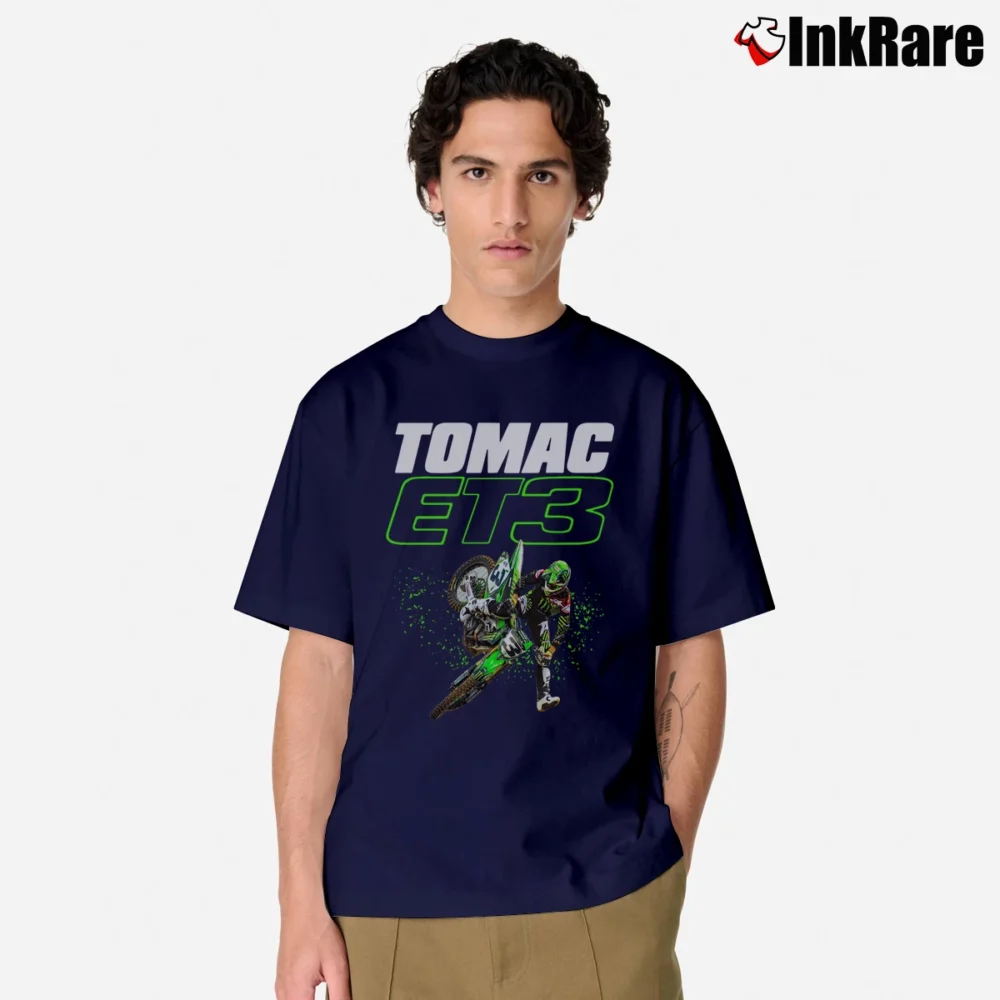 Men’s Motocross Supercross Eli Tomac Racing Classic T-Shirt in navy | Soft, Breathable Everyday Wear