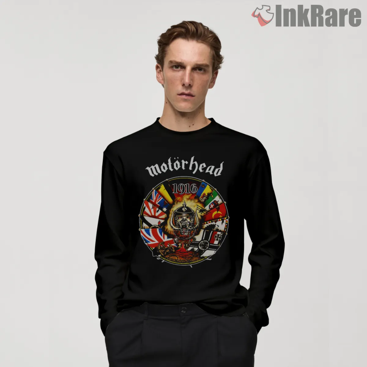 Long sleeve version of Motorhead 1916 Vintage Double Sided Shirt
