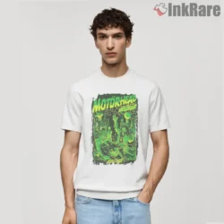 Motorhead It Has Come To Life To Bring Death Shirt with neon green horror comic art on white tee