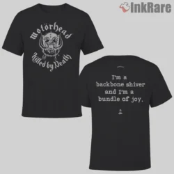 Motorhead Killed By Death Vintage Double Sided Shirt with classic warpig crest on black tee