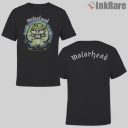 Motorhead Overkill Metropolis Vintage Double Sided Shirt in black with front and back graphics