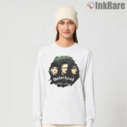 Motorhead Overnight Sensation Vintage Shirt with band portrait on white long sleeve