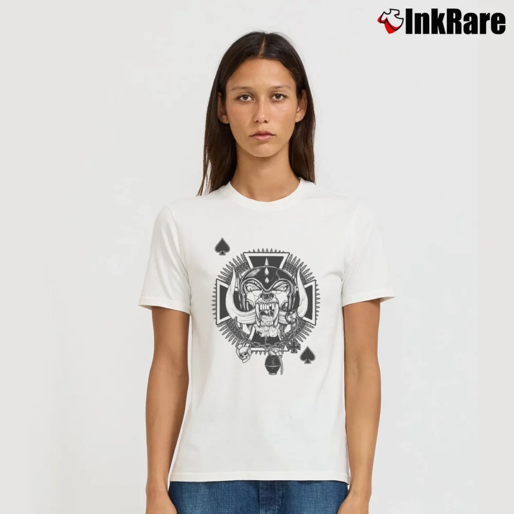 Women’s Motorhead Rock Band Signature T-Shirt in white | Soft, Flattering Fit