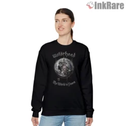 Motorhead The World Is Yours Vintage Shirt with lunar crest on black