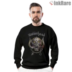 Motorhead Warpig Chrome Fangs Classic Emblem Shirt on graphic shirt for men graphic tee