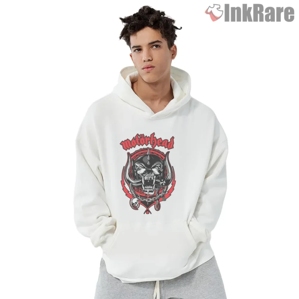 Motorhead Warpig Classic Eighty Eight Red Crest Shirt on white hoodie for men graphic tee