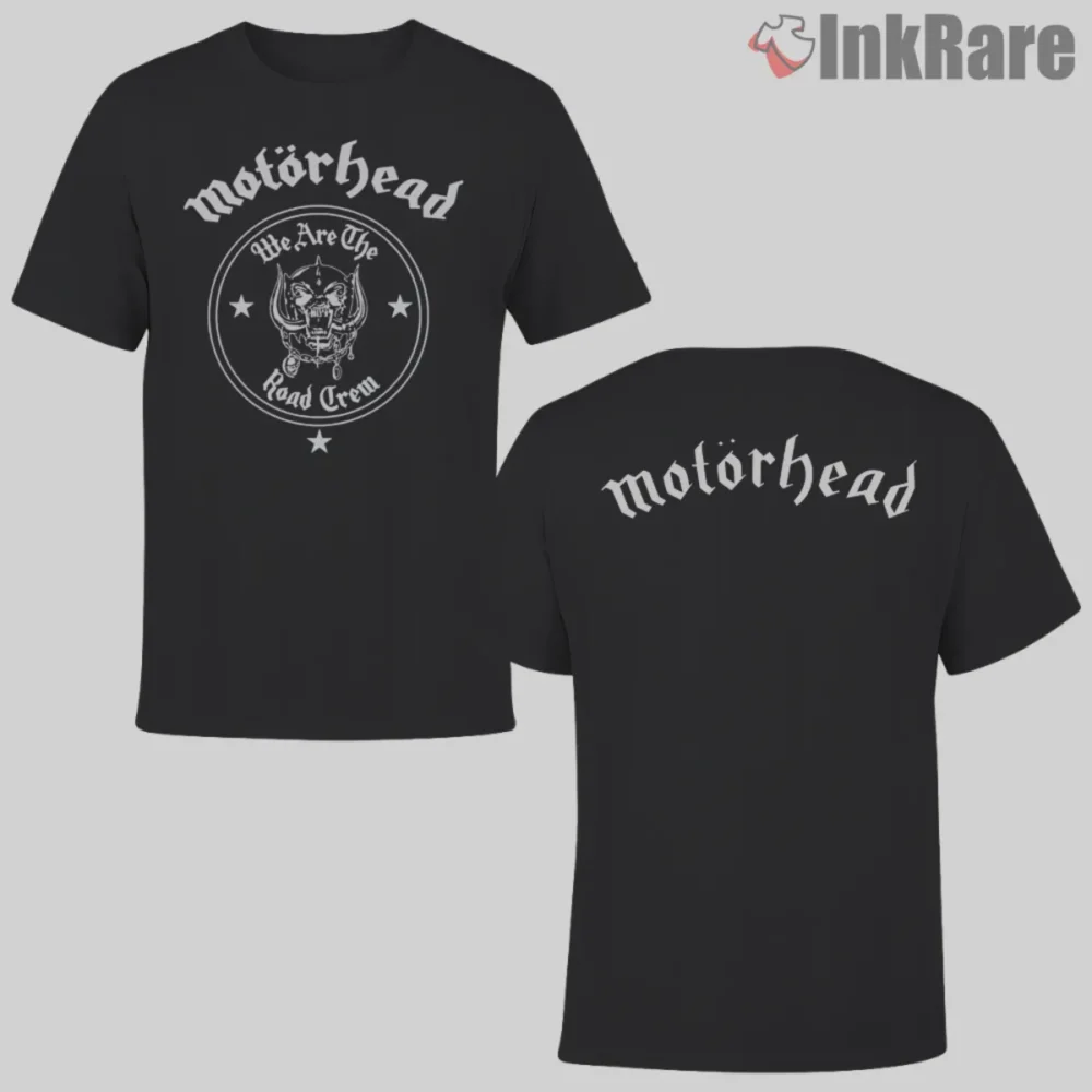 Motorhead We Are The Road Crew Double Sided Shirt front and back in black