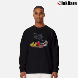 Men’s Mouse Trap Comic Mickey Fun Die Long-Sleeve Shirt in black | Sleek, Lightweight, Year-Round Wear
