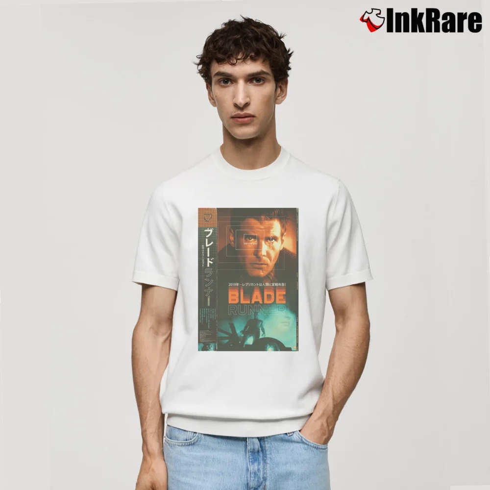 Men’s Movie Poster Japanese Blade Runner Classic T-Shirt in white | Soft, Breathable Everyday Wear