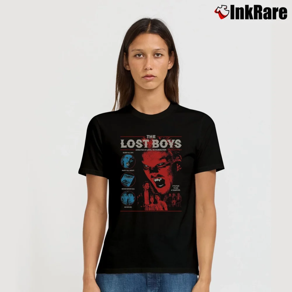Women’s Movie Poster The Lost Boys Signature T-Shirt in black | Soft, Flattering Fit