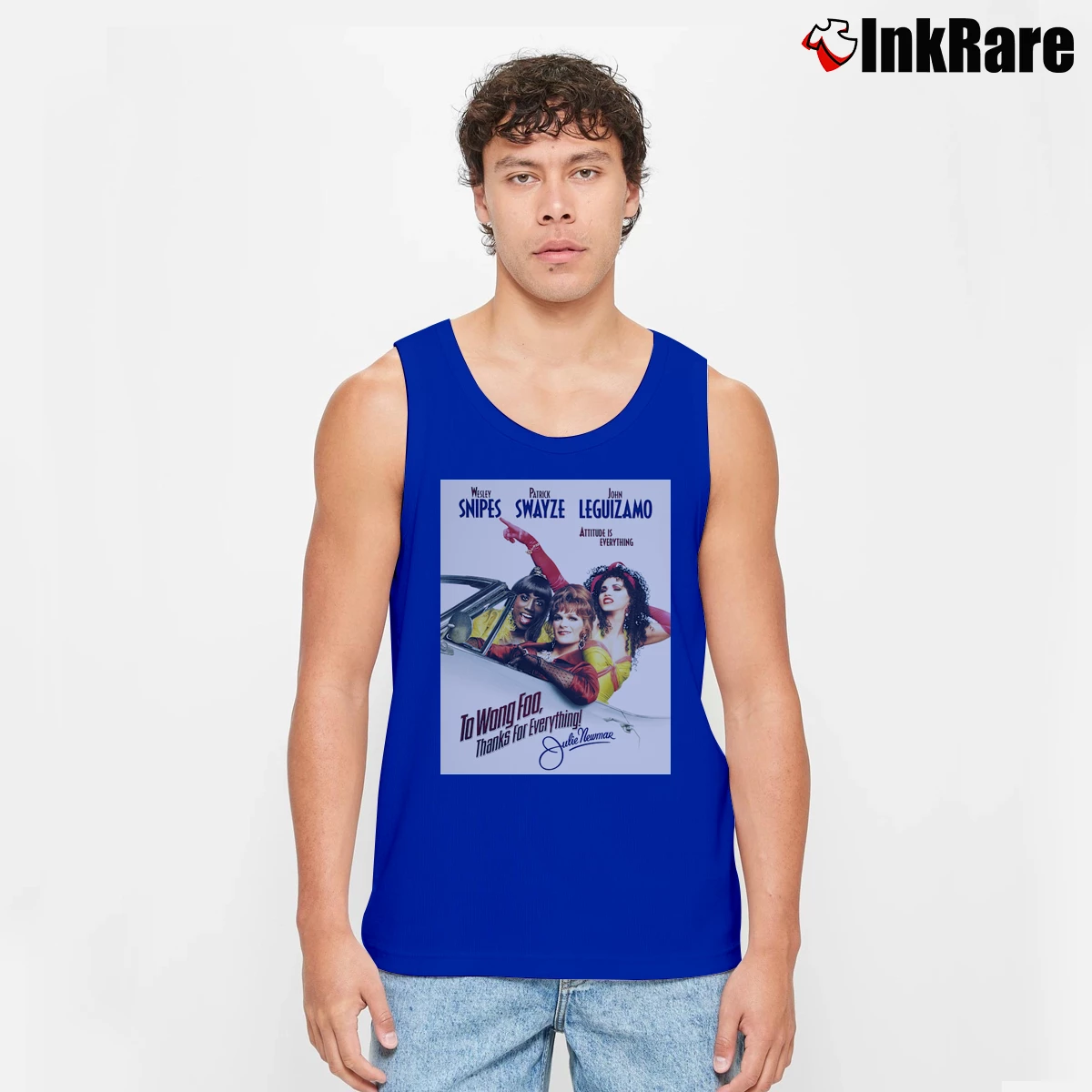 Men’s Movie Poster To Wong Foo Tank Top in royal blue | Breathable, Active-Friendly Design