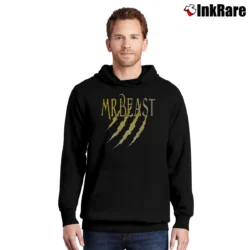 Men’s Mr. Beast Classic Youtube Creator Pullover Hoodie in black | Cozy, Durable, Modern Fit