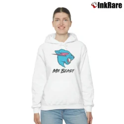 Women’s Mr Beast Lightning Cat Cozy Hoodie in white | Warm, Structured, Stylish