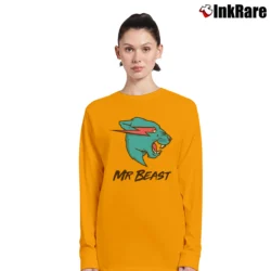 Women’s Mr Beast Lightning Cat Long-Sleeve Top in orange | Sleek, Versatile, All-Season