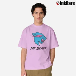 Men’s Mr Beast Lightning Cat Classic T-Shirt in light pink | Soft, Breathable Everyday Wear