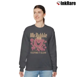 Women’s Mr. Bubble Bath Brand Clean Humor Relaxed Sweatshirt in charcoal | Soft, Laid-Back Vibe