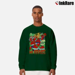 Men’s Mr Krabs Spongebob Squarepants Custom Retro Limited Edition Long-Sleeve Shirt in forest green | Sleek, Lightweight, Year-Round Wear